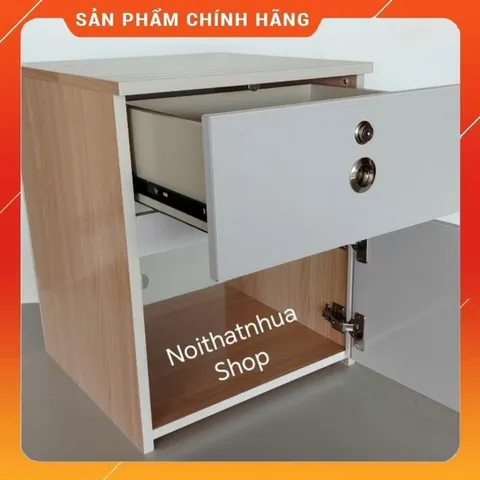 Tủ Đầu Giường Cỡ Lớn Gỗ Sồi 50x40x40 - Đã Lắp Sẵn, Thiết Kế Sang Trọng, Chất Liệu Nhựa Nội Thất Cao Cấp