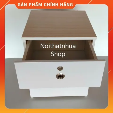 Tủ Đầu Giường Cỡ Lớn Gỗ Sồi 50x40x40 - Đã Lắp Sẵn, Thiết Kế Sang Trọng, Chất Liệu Nhựa Nội Thất Cao Cấp