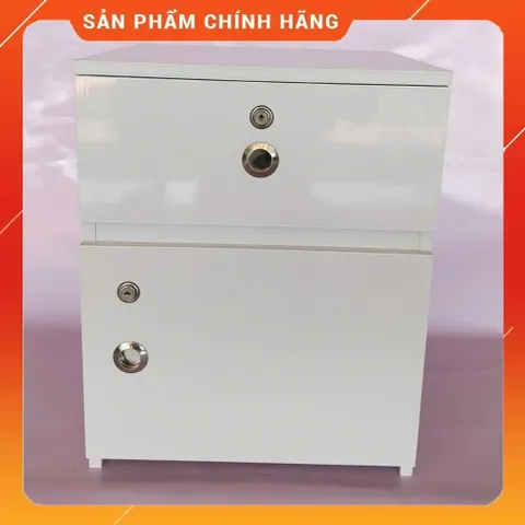 Tủ Đầu Giường Cỡ Lớn Màu Trắng 50x40x40 - Đã Lắp Sẵn, Nhựa Cao Cấp, Thiết Kế Hiện Đại, Tiện Lợi Cho Phòng Ngủ