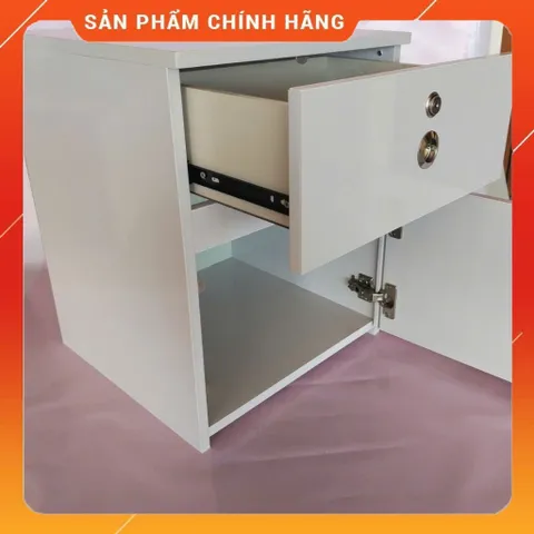 Tủ Đầu Giường Cỡ Lớn Màu Trắng 50x40x40 - Đã Lắp Sẵn, Nhựa Cao Cấp, Thiết Kế Hiện Đại, Tiện Lợi Cho Phòng Ngủ