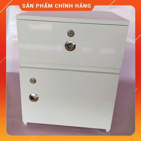 Tủ Đầu Giường Cỡ Lớn Màu Trắng 50x40x40 - Đã Lắp Sẵn, Nhựa Cao Cấp, Thiết Kế Hiện Đại, Tiện Lợi Cho Phòng Ngủ