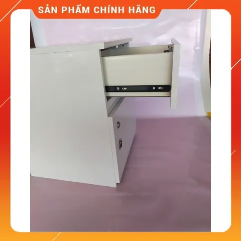 Tủ Đầu Giường Cỡ Lớn Màu Trắng 50x40x40 - Đã Lắp Sẵn, Nhựa Cao Cấp, Thiết Kế Hiện Đại, Tiện Lợi Cho Phòng Ngủ