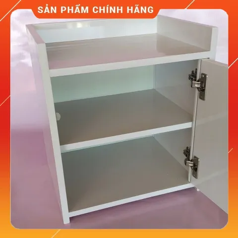 Tủ Đầu Giường 2 Ngăn Màu Trắng - Hàng Đã Lắp Sẵn, Chất Liệu Nhựa Nội Thất Cao Cấp, Bóng Mịn, Khóa An Toàn