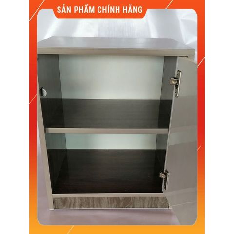 Tủ đựng đồ có bánh xe gỗ óc chó cánh trắng - Tiện lợi, cao cấp, chống thấm nước, dễ di chuyển - Hàng đã lắp ráp sẵn, kích thước 50x40x31cm