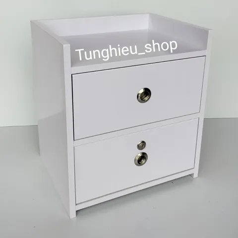 Tap đầu giường 2 ngăn kéo cao cấp thiết kế đẹp mắt sang trọng [ ĐÃ LẮP SẴN ] A06