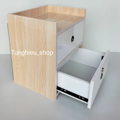 Tap đầu giường 2 ngăn kéo cao cấp thiết kế đẹp mắt sang trọng [ ĐÃ LẮP SẴN ] A06