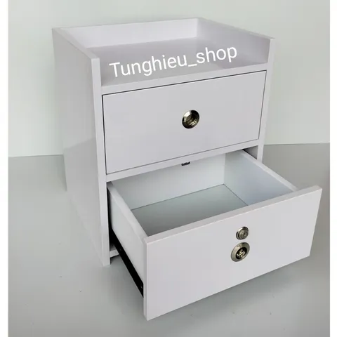 Tap đầu giường 2 ngăn kéo cao cấp thiết kế đẹp mắt sang trọng [ ĐÃ LẮP SẴN ] A06