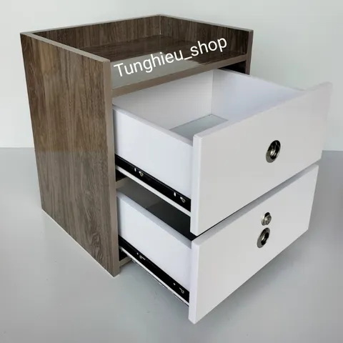 Tap đầu giường 2 ngăn kéo cao cấp thiết kế đẹp mắt sang trọng [ ĐÃ LẮP SẴN ] A06