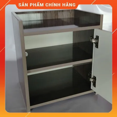 Tủ Đầu Giường 2 Ngăn Cánh Mở Màu Gỗ Óc Chó Tráng Mịn - Sản Phẩm Đã Lắp Sẵn Tiện Lợi Cho Phòng Ngủ