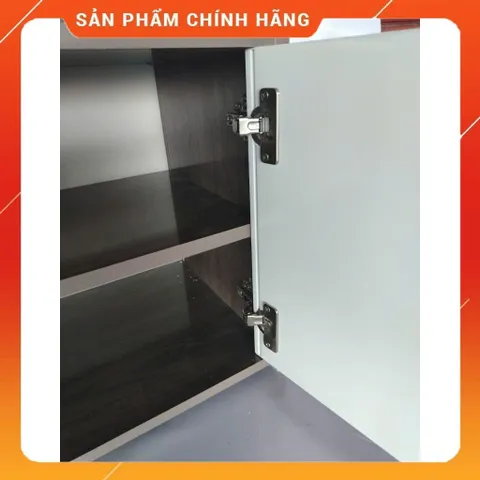 Tủ Đầu Giường 2 Ngăn Cánh Mở Màu Gỗ Óc Chó Tráng Mịn - Sản Phẩm Đã Lắp Sẵn Tiện Lợi Cho Phòng Ngủ