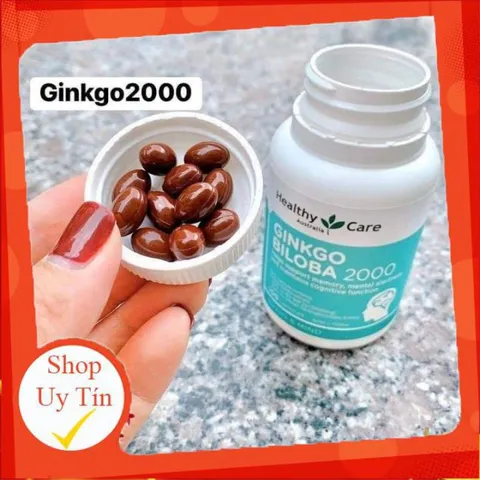 Viên Uống Bổ Não Healthy Care Ginkgo Biloba 100 Viên - Tăng Cường Trí Nhớ, Giảm Cảm Giác Đau Đầu, Xuất Xứ Úc