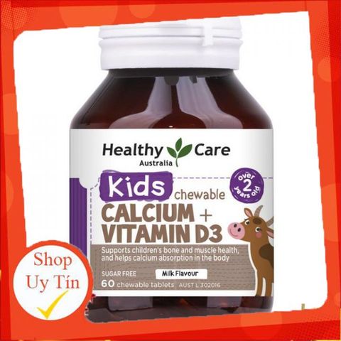 Kẹo Canxi Healthy Care Úc - Bổ Sung Canxi & Vitamin D Cho Bé Tăng Trưởng Khung Xương Khỏe Mạnh - Hỗ Trợ Giấc Ngủ & Tiêu Hóa Tốt