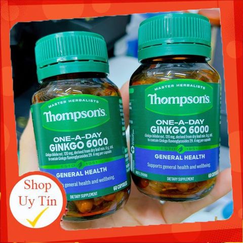 Viên Uống Bổ Não Ginkgo Thompson 6000mg - Tăng Cường Trí Nhớ & Tinh Thần Minh Mẫn, Hỗ Trợ Người Già