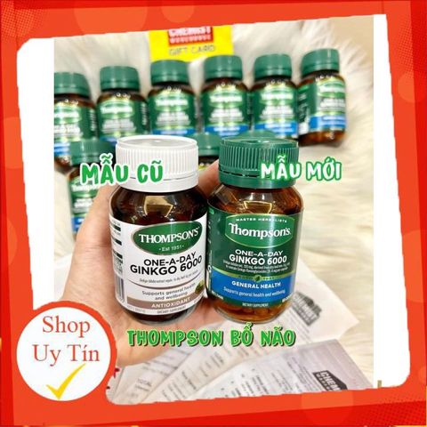 Viên Uống Bổ Não Ginkgo Thompson 6000mg - Tăng Cường Trí Nhớ & Tinh Thần Minh Mẫn, Hỗ Trợ Người Già