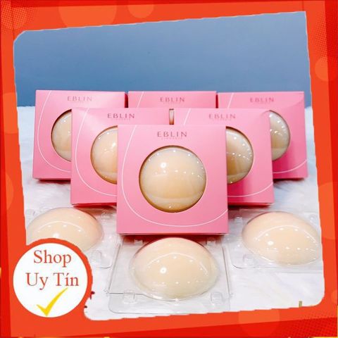 Miếng Dán Ngực Silicon Nhiệt Tự Thân EBLIN - Siêu Mỏng, Ôm Khít Không Cần Keo, An Toàn Và Dễ Dàng Vệ Sinh - Hộp 3 Cặp