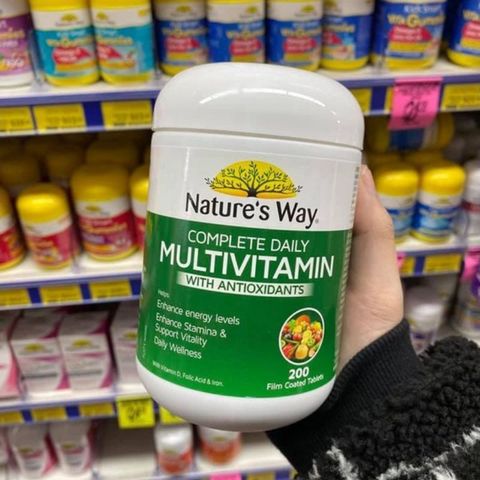 Viên Uống Vitamin Tổng Hợp Nature’s Way Complete Daily Multivitamin - 200 Viên từ Úc Hỗ Trợ Sức Khỏe và Làm Đẹp Da