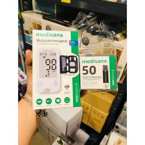 Que Thử Đường Huyết Medisana - Bộ 50 Que Đo Chính Xác Dành Cho Máy Meditouch 2, Xuất Xứ Đức, Công Nghệ Enzym Cải Tiến