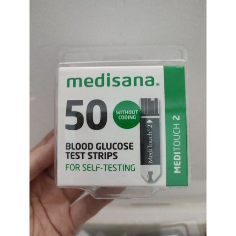 Que Thử Đường Huyết Medisana - Bộ 50 Que Đo Chính Xác Dành Cho Máy Meditouch 2, Xuất Xứ Đức, Công Nghệ Enzym Cải Tiến