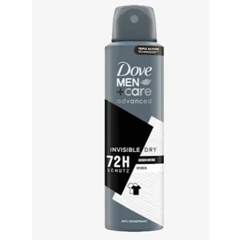 Xịt Khử Mùi Cơ Thể Nam Dove Men + Care 150ml - Chống Mồ Hôi 72h, Không Ố Vàng Áo, Xuất Xứ Đức