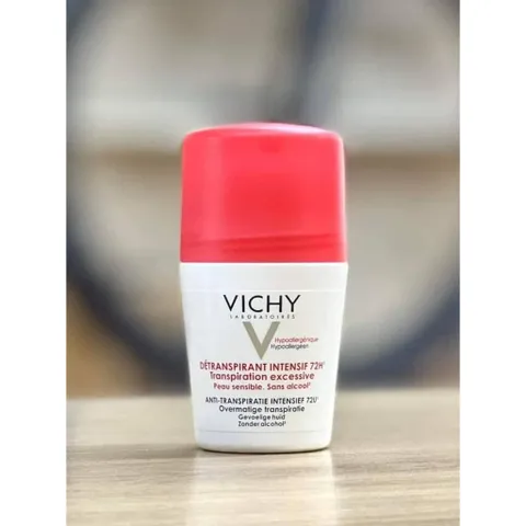 Lăn Khử Mùi Vichy - Giảm Tiết Mồ Hôi 48h, Không Mùi, Không Ố Vàng Áo, Hàng Pháp Chính Hãng cho Da Nhạy Cảm, Nam Nữ Sử Dụng