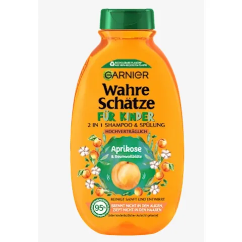 Dầu Gội Xả 2in1 Garnier 250ml cho trẻ em - Mượt mà, Không cay mắt, Nhiều màu sắc hấp dẫn