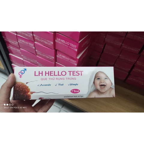 Que Thử Rụng Trứng LH HELLO TEST - Hộp 7 Test, Xác Định Thời Điểm Rụng Trứng, Giúp Mang Thai Theo Ý Muốn