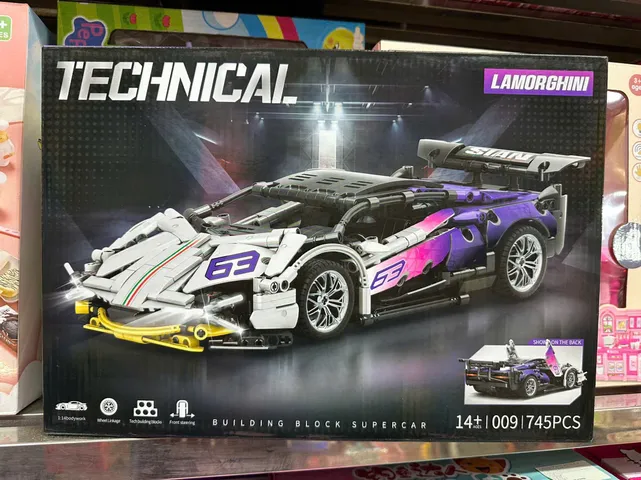 Đồ Chơi Lắp Ráp Xe Ô Tô Lamborghini Technical 009 Building Block Supercar Mô Hình Xếp Hình Siêu Xe