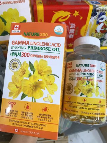 Viên uống tinh dầu hoa anh thảo Nature 300 - Gamma Linolenic Acid từ Canada, hỗ trợ làm đẹp, cân bằng nội tiết tố nữ, 300 viên