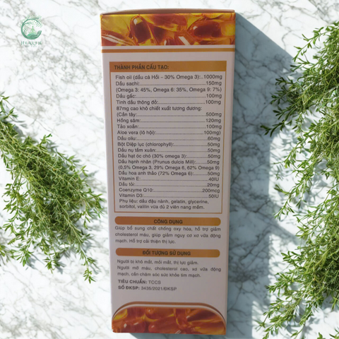 Viên Uống Omega 369 Yalla - Hỗ Trợ Giảm Cholesterol, Cải Thiện Thị Lực & Bảo Vệ Tim Mạch Từ Tự Nhiên
