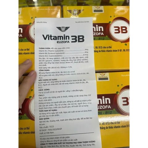 Viên Uống Vitamin 15B - Bồi Bổ Sức Khỏe, Giảm Mệt Mỏi, Hỗ Trợ Trao Đổi Chất, Ginseng Từ Thiên Nhiên (2 Vỉ x 10 Viên)
