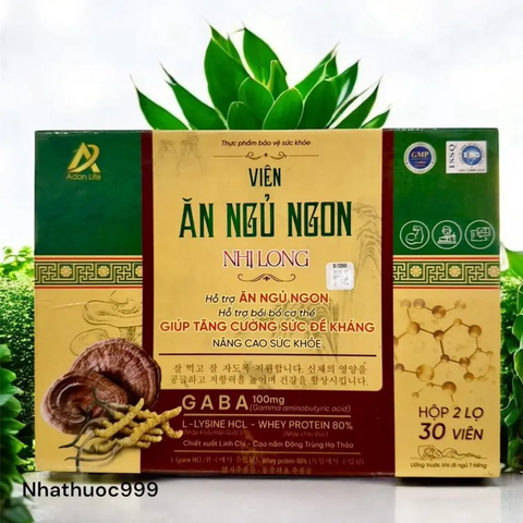 Viên Ăn Ngủ Ngon Nhị Long 60 Viên - Hỗ Trợ Giấc Ngủ Sâu và Tăng Cường Sức Đề Kháng Tự Nhiên, Bổ Sung Dinh Dưỡng Chất Lượng