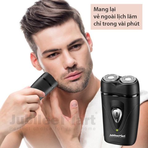 Máy Cạo Râu 2 Lưỡi Kép JUBILEE MART - Siêu Bền, Sạc Type-C, An Toàn Cho Da, Dễ Dàng Vệ Sinh