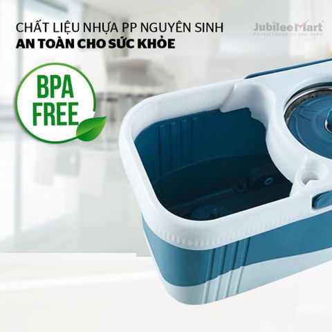 Bộ Chổi Lau Nhà Thông Minh Tự Vắt Xoay 360 Jubilee Mart - Bông Lau Siêu Thấm Hút, Bảo Hành 2 Năm, Dễ Dàng Sử Dụng