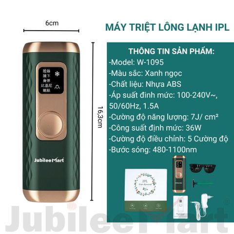 Máy Triệt Lông Lạnh Jubilee Mart - Công Nghệ IPL Toàn Thân, Không Đau Rát, Dễ Dàng Sử Dụng, Giải Pháp Làm Đẹp Hiện Đại