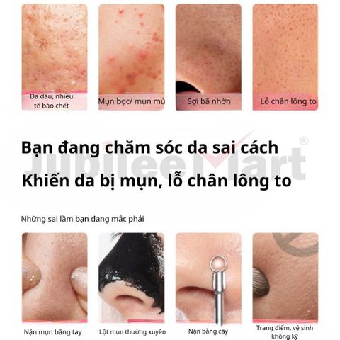 Máy Cà Da Mụn Mini Jubilee Mart - Máy Sủi Da Cầm Tay Giảm Dầu Nhờn, Làm Sạch Da Hiệu Quả, Công Suất 3W, Dễ Dàng Sử Dụng