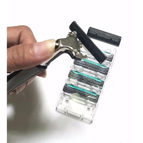 Bộ Dao Cạo Râu Đa Năng - Gồm 36 Lưỡi Thay Thế & Tuýp Kem Tạo Bọt Cạo Râu - Dễ Dàng Sử Dụng, Tiện Lợi Cho Mọi Nam Giới