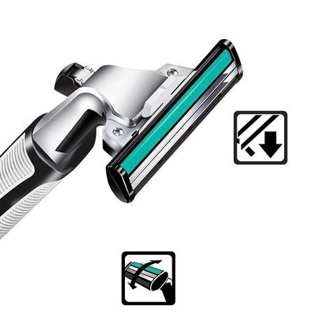 Bộ Dao Cạo Râu Đa Năng - Gồm 36 Lưỡi Thay Thế & Tuýp Kem Tạo Bọt Cạo Râu - Dễ Dàng Sử Dụng, Tiện Lợi Cho Mọi Nam Giới