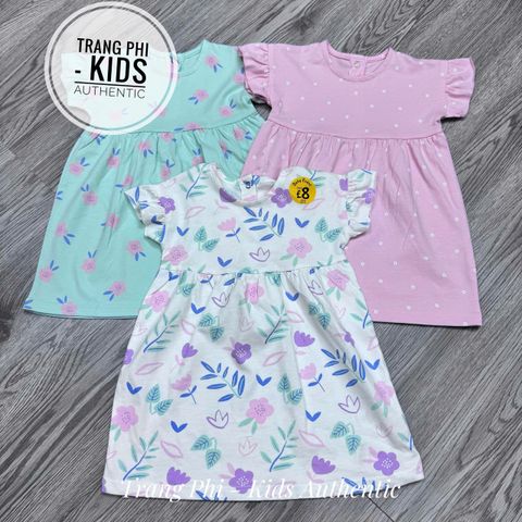 Set 3 Váy Hè Bé Gái Geo UK - Họa Tiết Hoa Xinh Xắn, Thời Trang Chính Hãng Cho Bé Yêu, Chất Liệu Cotton Mềm Mại