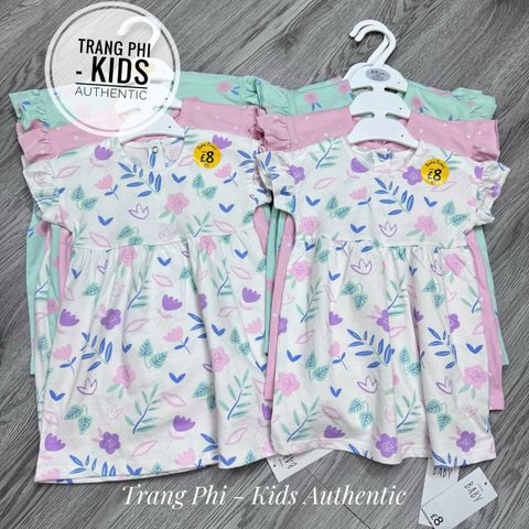Set 3 Váy Hè Bé Gái Geo UK - Họa Tiết Hoa Xinh Xắn, Thời Trang Chính Hãng Cho Bé Yêu, Chất Liệu Cotton Mềm Mại