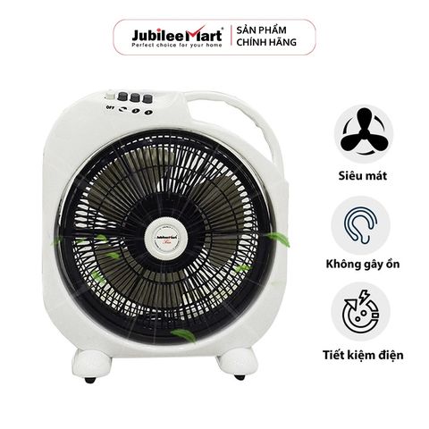Quạt Hộp Tản Gió Jubilee Mart - Quạt Điện 3 Tốc Độ 47W, Thiết Kế Tiết Kiệm Không Gian, Hoạt Động Êm Ái, Bảo Hành 2 Năm