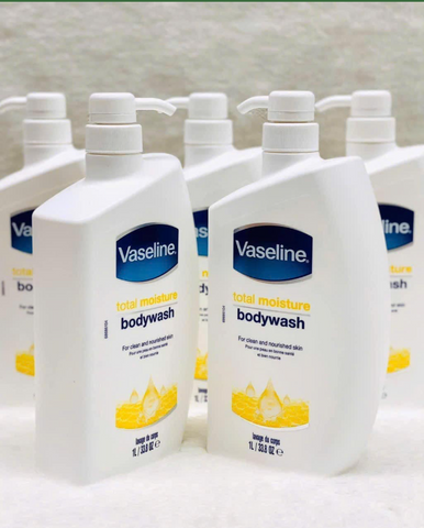 Sữa Tắm Vaseline Trắng Da Dưỡng Ẩm 1L - Sản Phẩm Chăm Sóc Da Mềm Mại, Sáng Khỏe Từ Mỹ