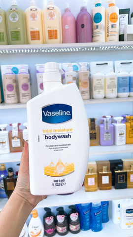 Sữa Tắm Vaseline Trắng Da Dưỡng Ẩm 1L - Sản Phẩm Chăm Sóc Da Mềm Mại, Sáng Khỏe Từ Mỹ