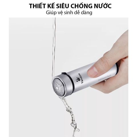 Máy Cạo Râu Mini Đa Năng Jubilee Mart Sạc Pin Sang Trọng Mạ Bạc - Dễ Dàng Mang Theo, Chống Thấm Nước, Cạo Râu Chính Hãng