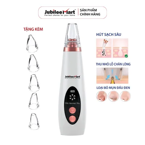 Máy hút mụn đầu đen JUBILEE MART làm sạch lỗ chân lông kèm 5 đầu hút PHÙ HỢP VỚI MỌI LOẠI DA 275684
