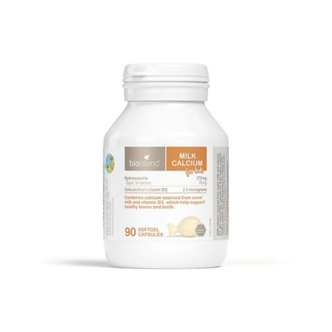 Viên sữa bổ sung Canxi Bioisland Milk Calcium cho trẻ em - Hỗ trợ phát triển xương và miễn dịch, vị ngon dễ uống