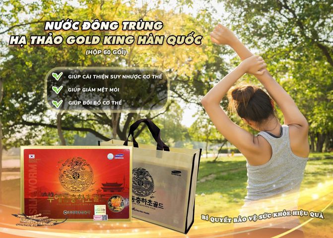 Nước Đông Trùng Hạ Thảo Cao Cấp Kang Hwa Han Health Hàn Quốc - 60 Gói Tăng Cường Sức Khỏe Gan, Tim Mạch, Phổi, Chống Mệt Mỏi