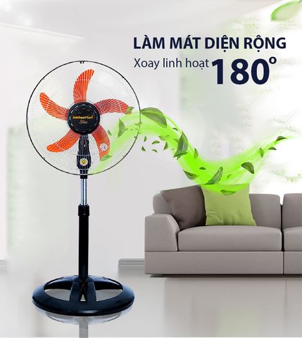 Quạt Đứng JubileeMart 5 Cánh Siêu Mát - Công Suất 47W, Lưu Lượng Gió 1500 M3/H, Bảo Hành 2 Năm, Tiết Kiệm Điện, Hoạt Động Êm Ái