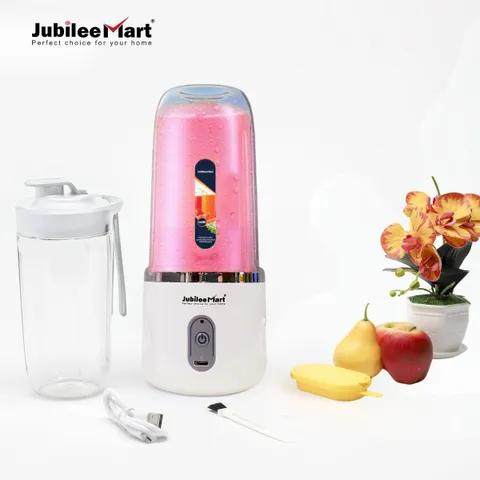 Máy Xay Sinh Tố Cầm Tay Mini Jubilee Mart 400ML - Công Nghệ Nhật Bản, 10 Lưỡi Dao Sắc Bén, Sạc Pin USB Tiện Dụng