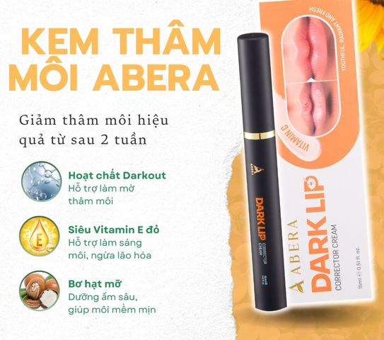 Kem Thâm Môi Abera 15ml - Dưỡng Môi Hồng, Giảm Thâm, Cải Thiện Độ Ẩm, Chăm Sóc Môi Tự Nhiên, Sản Phẩm Làm Đẹp