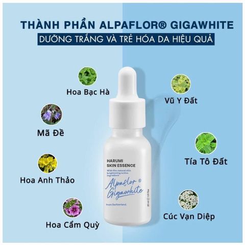 Tinh Chất Trẻ Hóa Da Harumi 20ml - Serum Chống Lão Hóa, Xóa Nhăn, Dưỡng Ẩm Mịn Da, Made in Vietnam